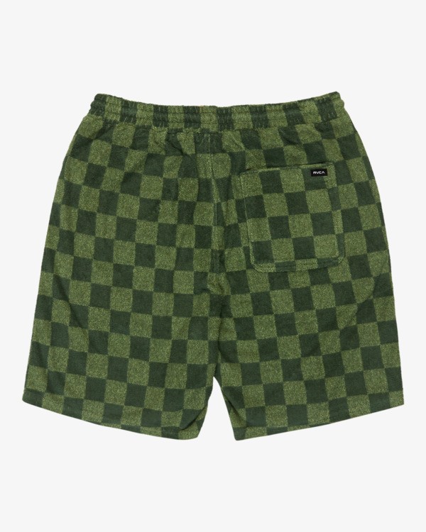 3 Antonia Figueiredo Checker - Sweat-Shorts f&uuml;r M&auml;nner Gr&uuml;n EVYFB03000 RVCA