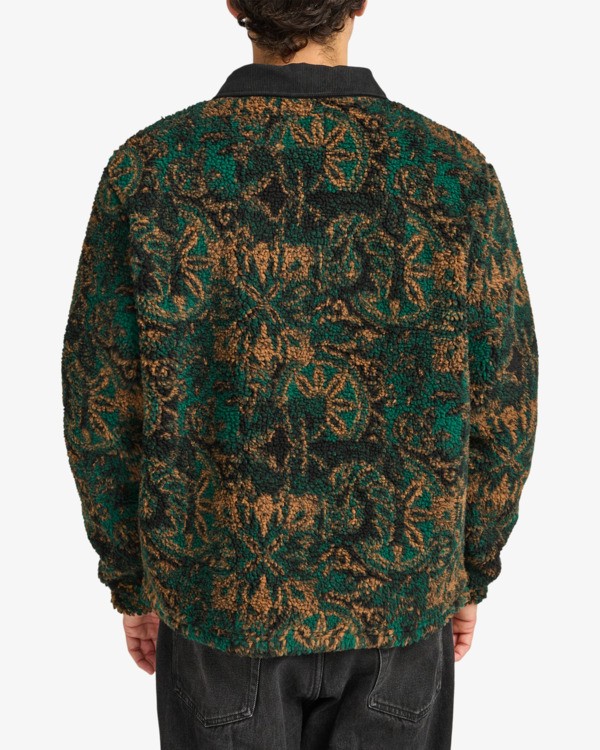 1 Walker Sherpa - Fleece Top for Men Green EVYFT00107 RVCA
