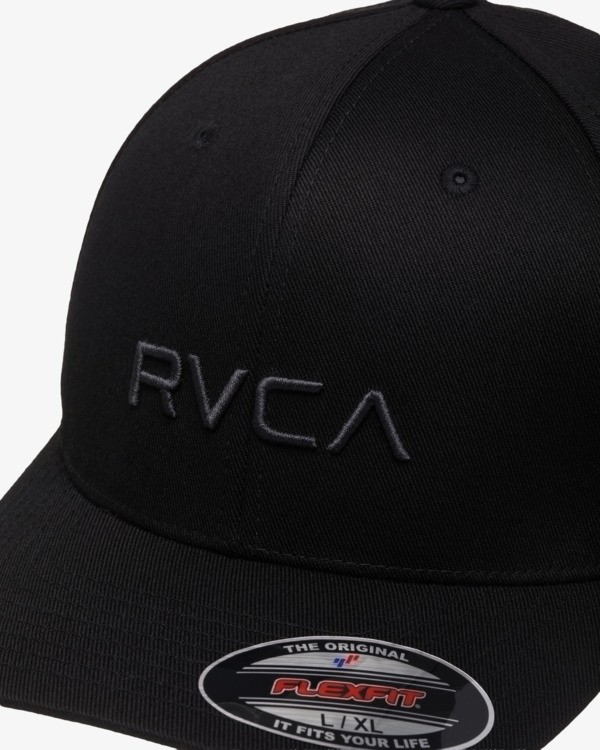 3 RVCA Flex Fit Black EVYHA03021 RVCA