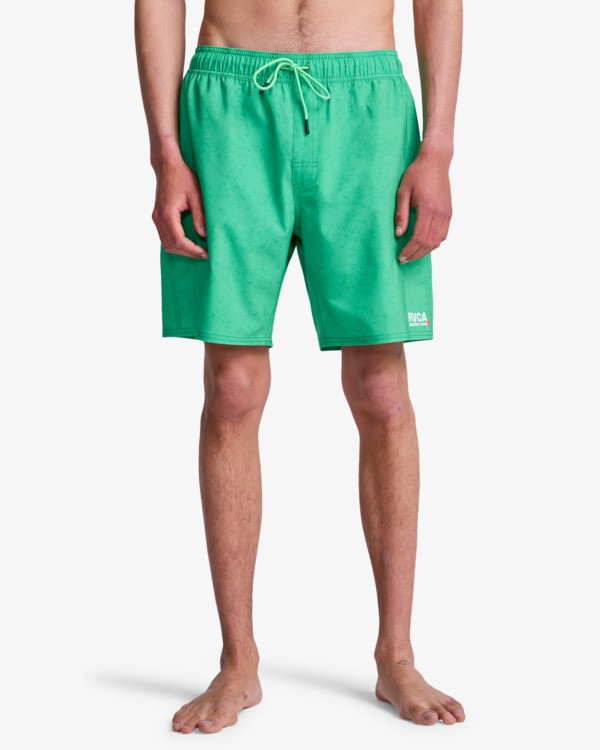 0 Judgement Elastic 18" - Hybrid Boardshorts for Men Green EVYHY03001 RVCA