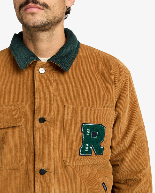 4 Post Dayshift Cord - Jacket With Flannel Lining for Men Brown EVYJK00101 RVCA