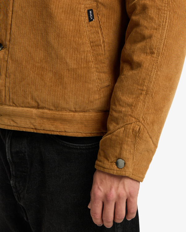 5 Post Dayshift Cord - Jacket With Flannel Lining for Men Brown EVYJK00101 RVCA