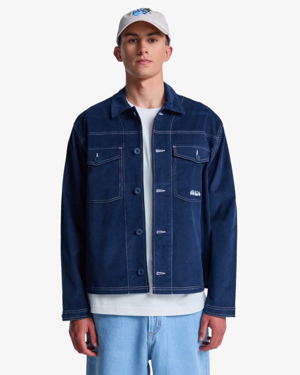 2 Antonia Figueiredo - Corduroy Jacket for Men Blue EVYJK00102 RVCA