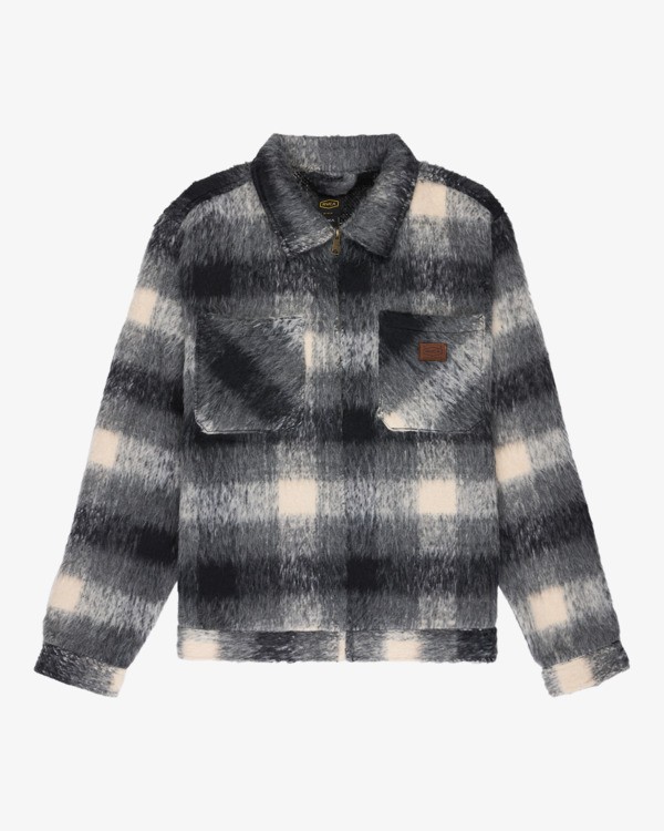 0 Dayshift Zip Flannel - Jackets for Men Black EVYJK00103 RVCA