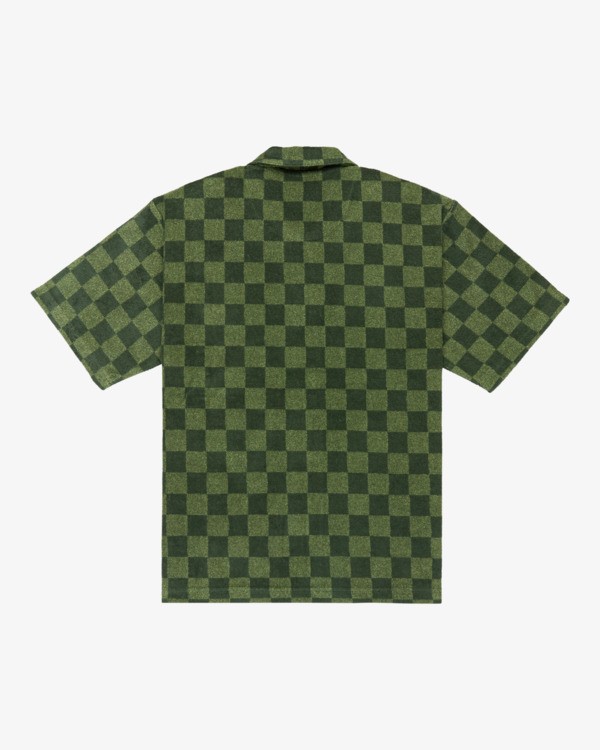 1 Antonia Figueiredo Checker Sponge - Short Sleeve Shirt for Men Green EVYKT03000 RVCA