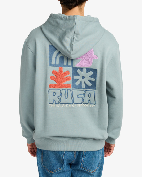 3 Mosaic - Pullover Hoodie for Men Grey EVYSF00123 RVCA