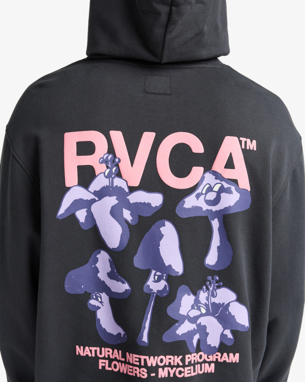 6 Natural Network - Pullover Hoodie for Men Black EVYSF00126 RVCA