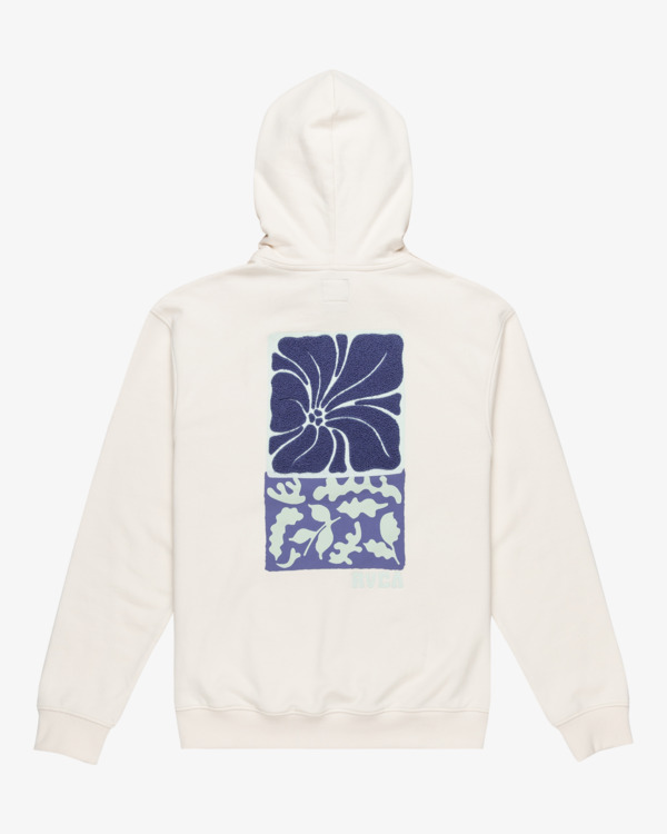 1 Hibiscus Stamp - Pullover con cappuccio da Uomo White EVYSF00130 RVCA