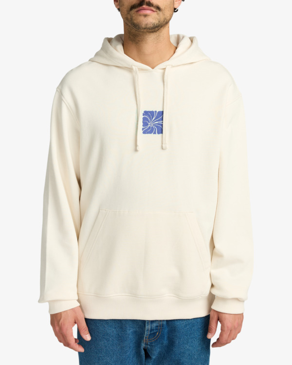 2 Hibiscus Stamp - Pullover Hoodie for Men White EVYSF00130 RVCA