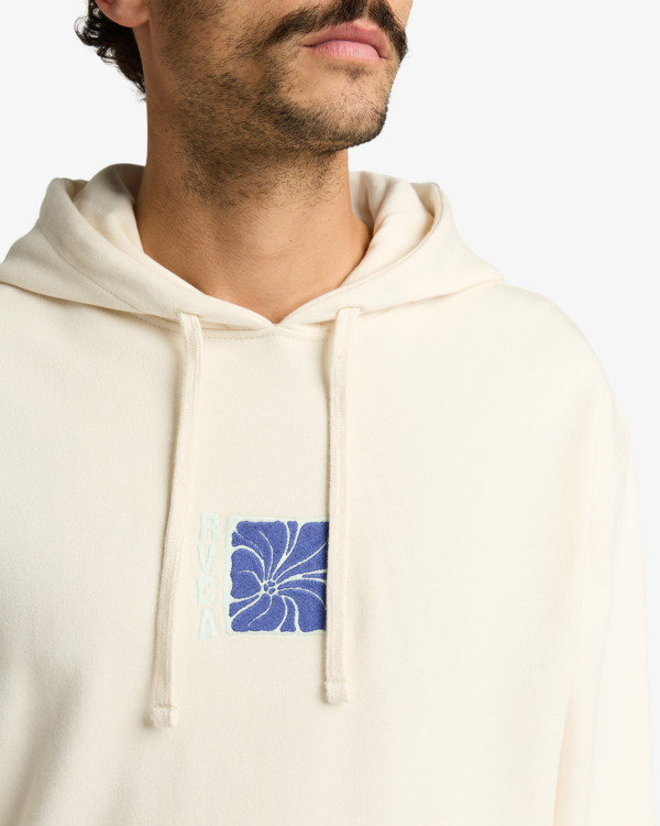 4 Hibiscus Stamp - Pullover Hoodie for Men White EVYSF00130 RVCA