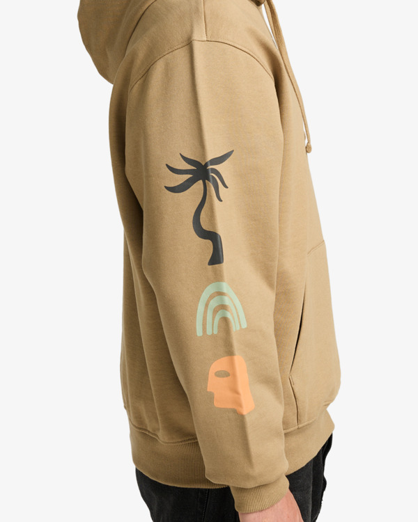 4 Deep Think - Hoodie for Men Beige EVYSF00138 RVCA