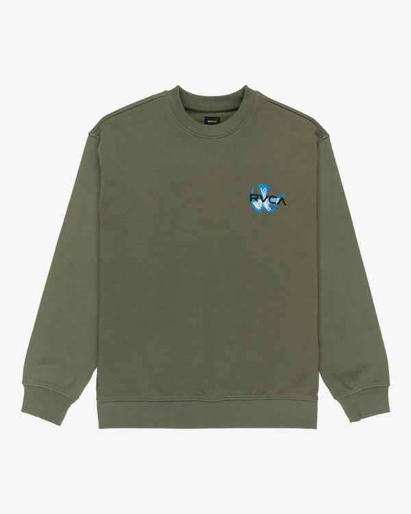 1 Antonia Figueiredo Twin Tulips - Sweatshirt f&uuml;r M&auml;nner Gr&uuml;n EVYSF00147 RVCA