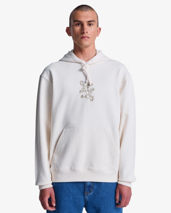 2 The Foolie - Felpa con cappuccio da Uomo White EVYSF00148 RVCA