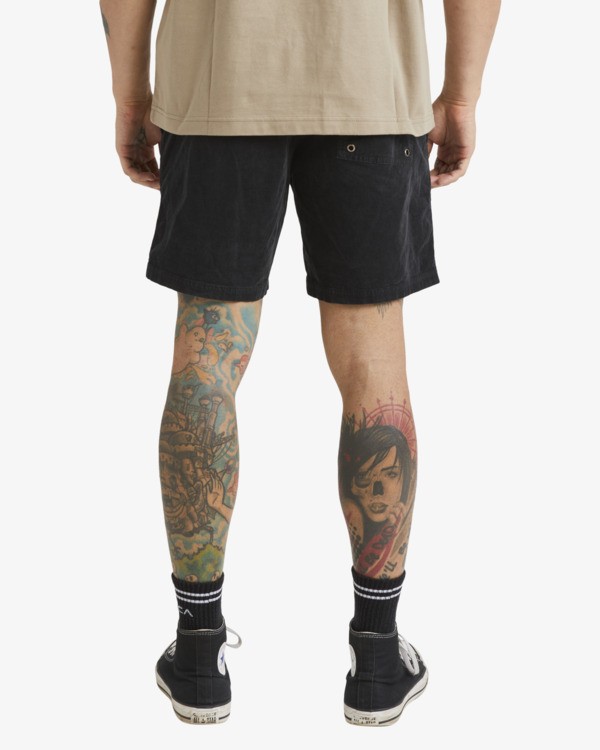 1 Escape Elastic Cord - Shorts in velluto a coste elasticizzato da Uomo Black EVYWS03000 RVCA