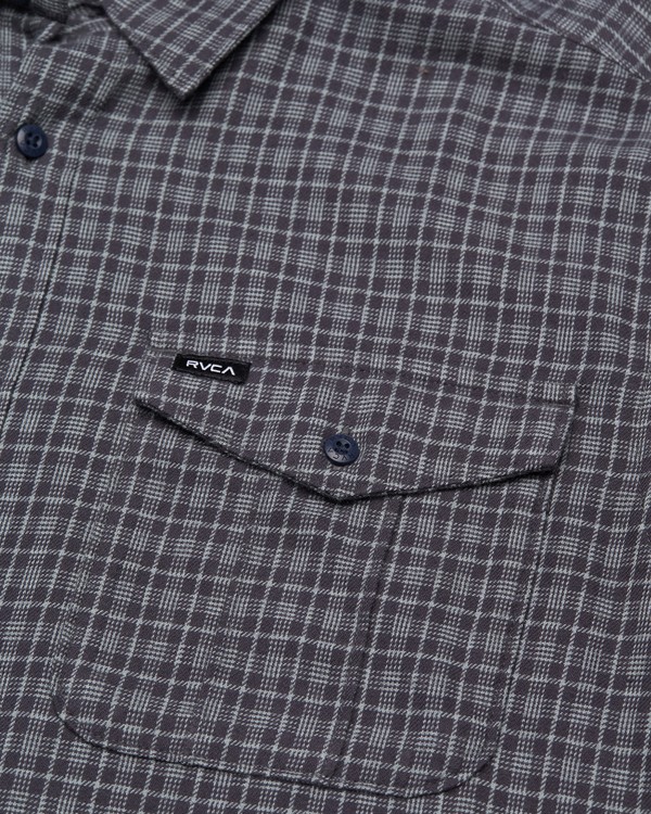 6 Hugues Micro Check Blue EVYWT03008 RVCA