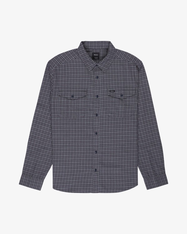 0 Hugues Micro Check Blue EVYWT03008 RVCA