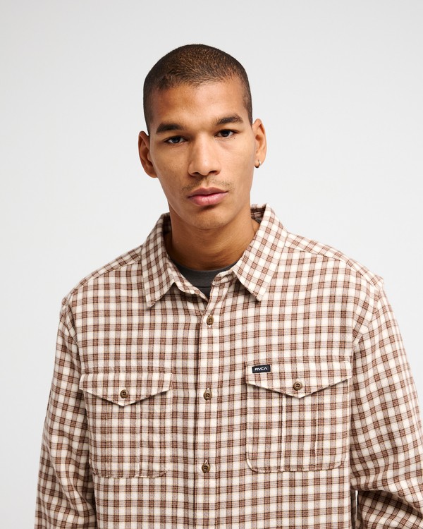 6 Hugues Micro Check Oranssi EVYWT03008 RVCA