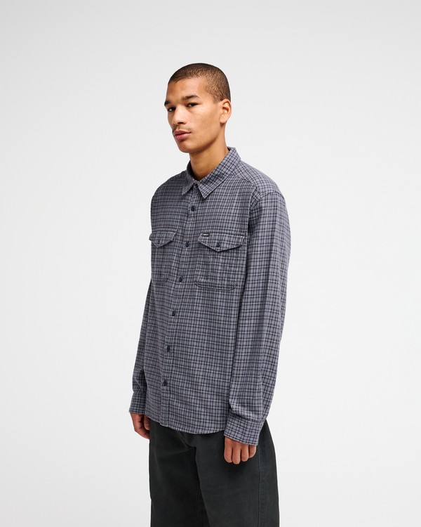4 Hugues Micro Check Blue EVYWT03008 RVCA