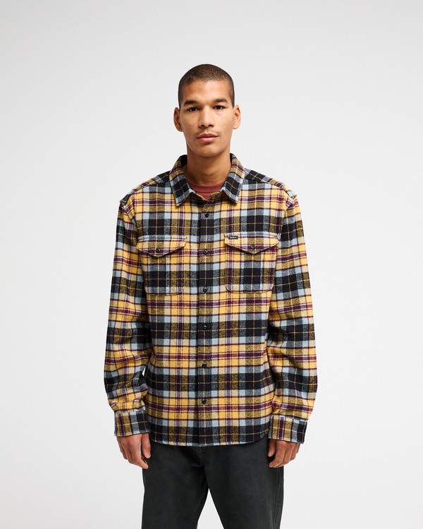 2 Hugues Heavy Flannel Orange EVYWT03009 RVCA