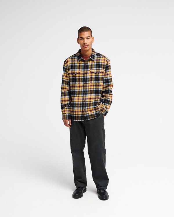 5 Hugues Heavy Flannel Orange EVYWT03009 RVCA