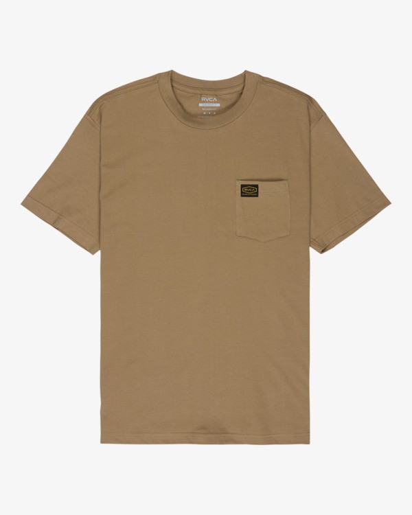 1 Americana Pocket - Short Sleeve T-Shirt for Men Beige EVYZT00127 RVCA