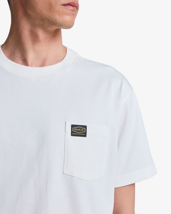 5 Americana Pocket - T-shirt de manga curta para Homem Branco EVYZT00127 RVCA