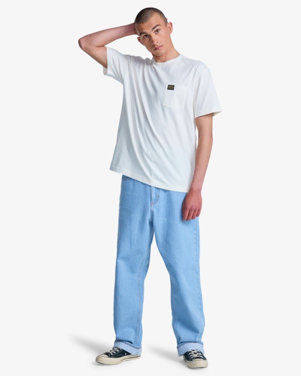 6 Americana Pocket - T-shirt de manga curta para Homem Branco EVYZT00127 RVCA