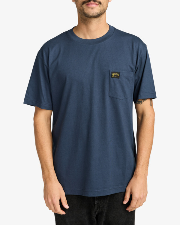 2 Americana Pocket - Short Sleeve T-Shirt for Men Blue EVYZT00127 RVCA