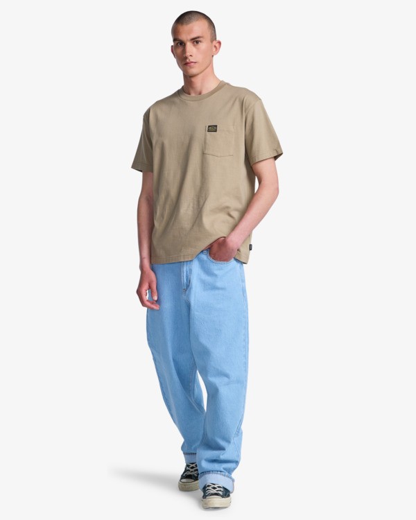 6 Americana Pocket - Maglietta a maniche corte da Uomo Beige EVYZT00127 RVCA