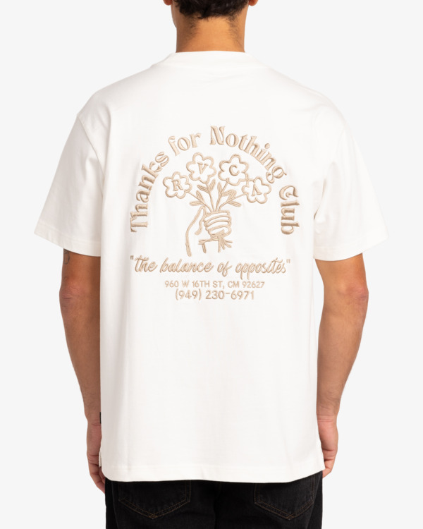 3 Thanks For Nothing - Maglietta a maniche corte da Uomo White EVYZT00224 RVCA