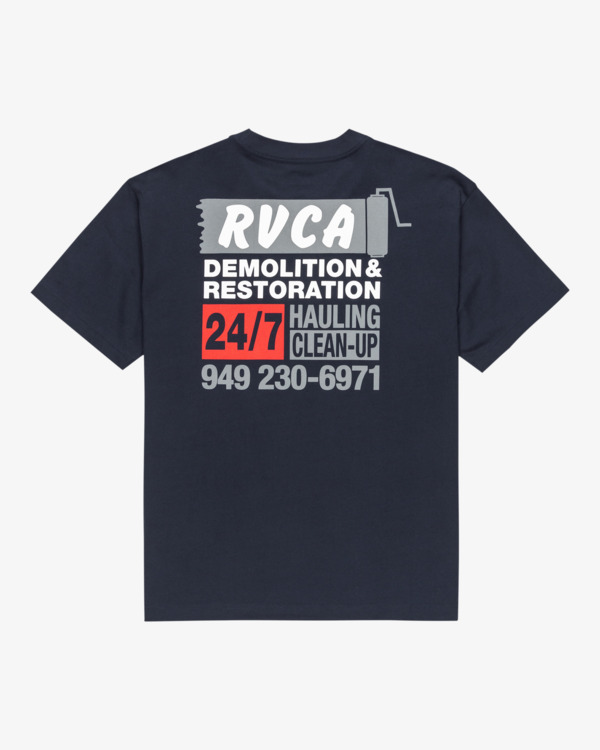 1 Resto Services - Short Sleeves T-Shirt for Men Blue EVYZT00238 RVCA