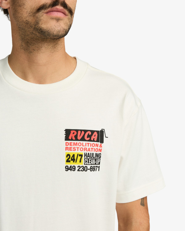 4 Resto Services - Short Sleeves T-Shirt for Men White EVYZT00238 RVCA