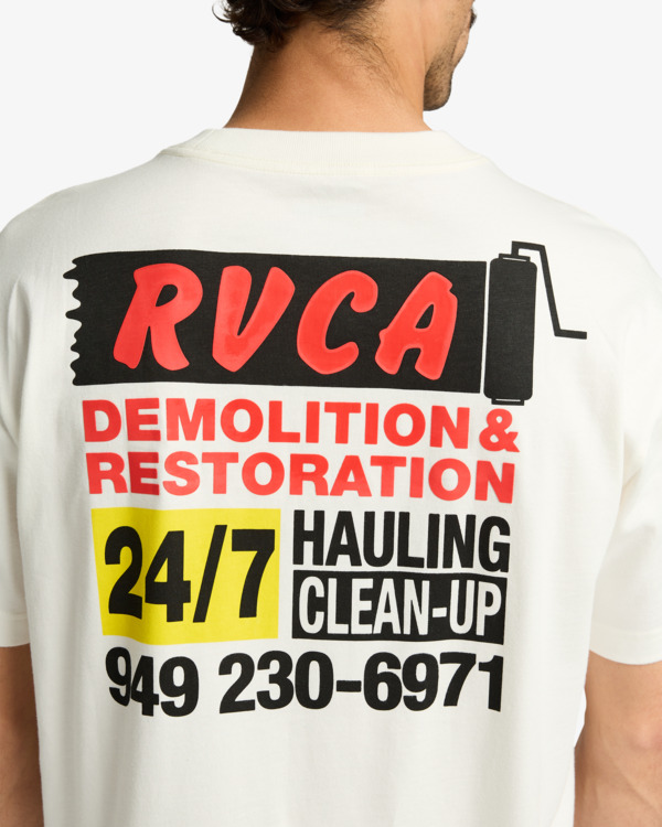 5 Resto Services - Short Sleeves T-Shirt for Men White EVYZT00238 RVCA