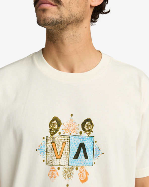 4 Jacobs Va - T-shirt manches courtes sérigraphié pour Femme Blanc EVYZT00241 RVCA