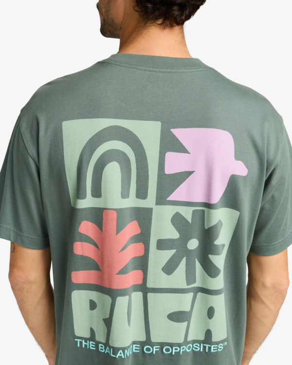 5 Mosaic - Short Sleeves T-Shirt for Men Green EVYZT00242 RVCA