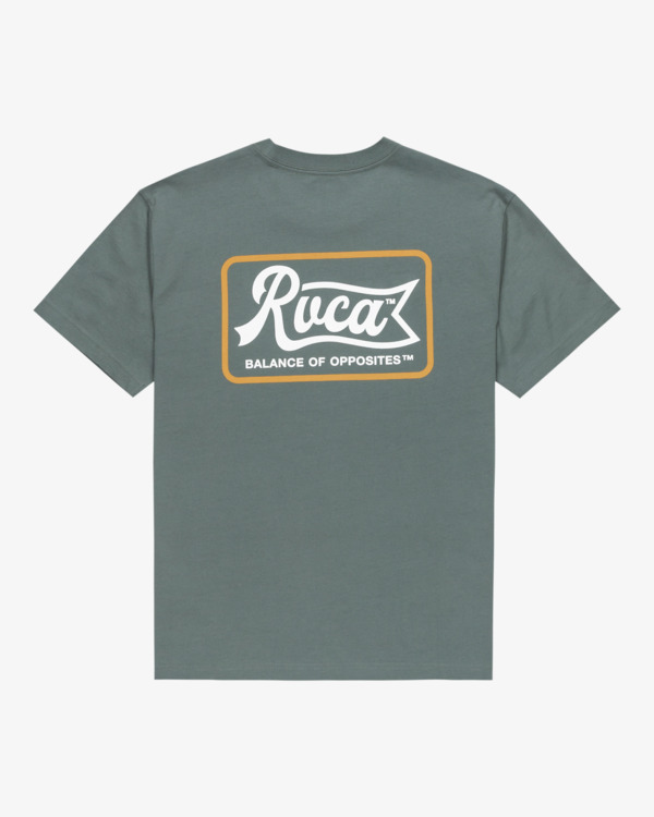 1 RVCA Logo - Maglietta a maniche corte da Uomo Green EVYZT00244 RVCA