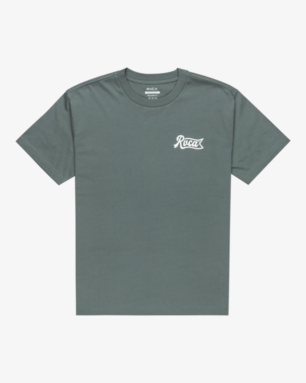 0 RVCA Logo - Maglietta a maniche corte da Uomo Green EVYZT00244 RVCA