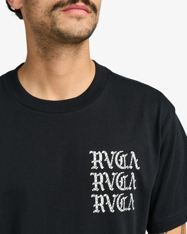 4 Iron On - Maglietta a maniche corte da Uomo Black EVYZT00245 RVCA