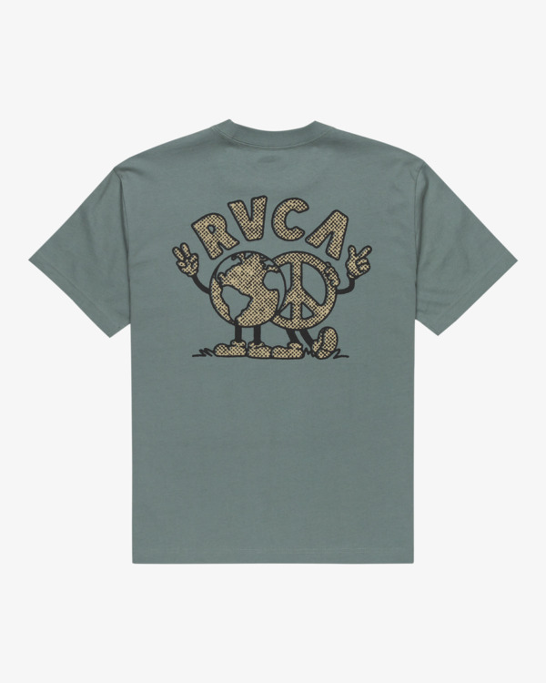 1 RVCA United - Maglietta a maniche corte da Uomo Green EVYZT00248 RVCA