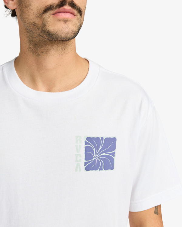 4 Hibiscus Stamp - Short Sleeves T-Shirt for Men White EVYZT00255 RVCA