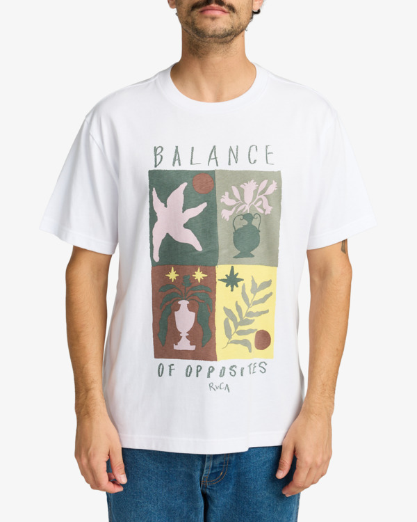 2 Nature Display - T-Shirt für Männer Weiss EVYZT00256 RVCA