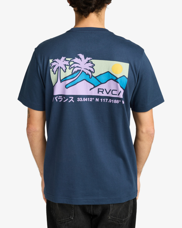 3 Palm Trail - Short Sleeve T-Shirt for Men Blue EVYZT00272 RVCA