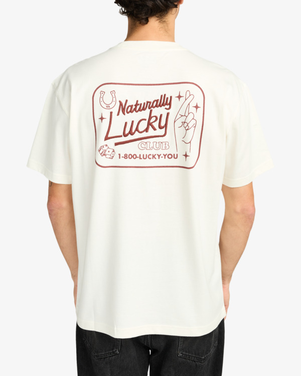 4 Lucky You - T-shirt de manga curta para homem Branco EVYZT00274 RVCA