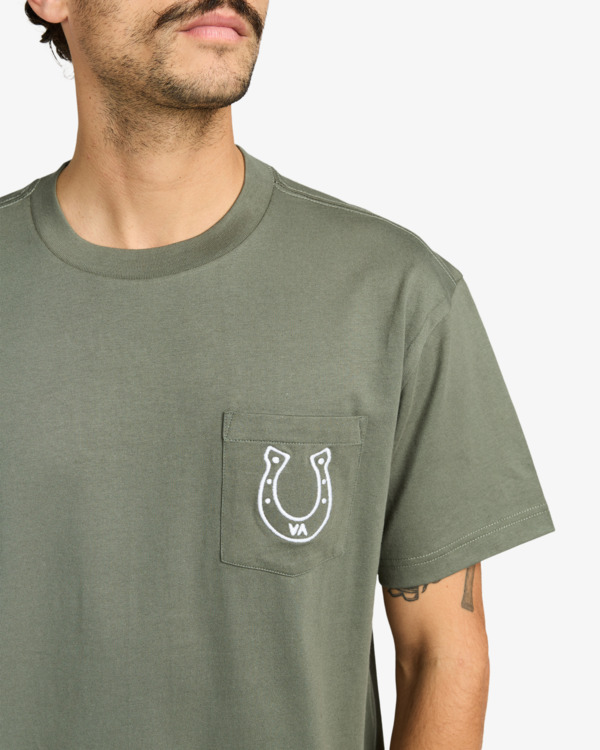 3 Lucky You - T-shirt de manga curta para homem Verde EVYZT00274 RVCA