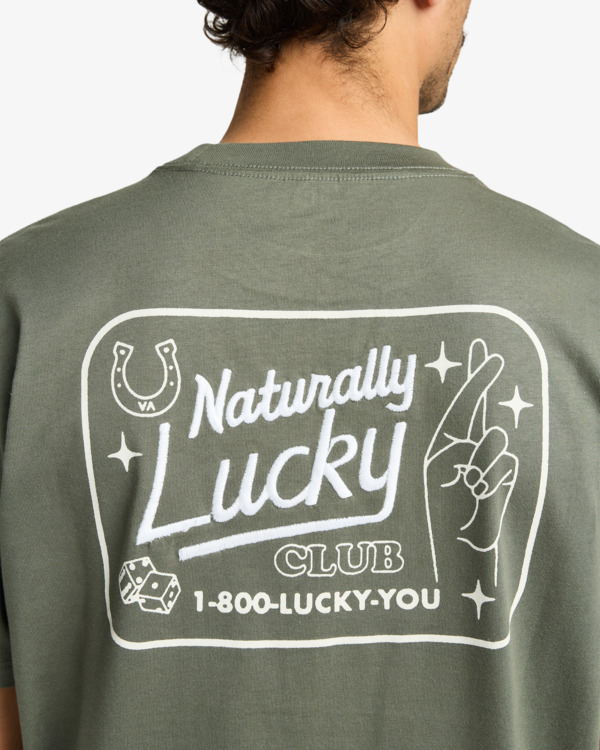 4 Lucky You - T-shirt de manga curta para homem Verde EVYZT00274 RVCA