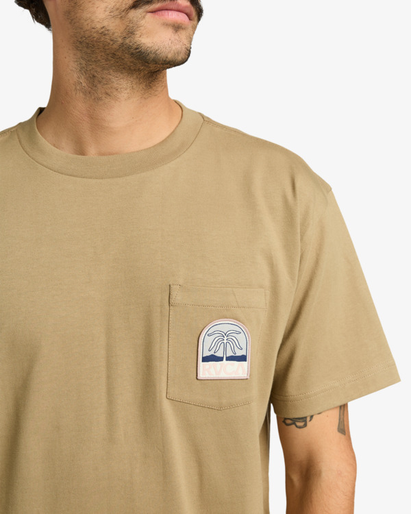 4 Palmcrest - Short Sleeve T-Shirt for Men Beige EVYZT00275 RVCA