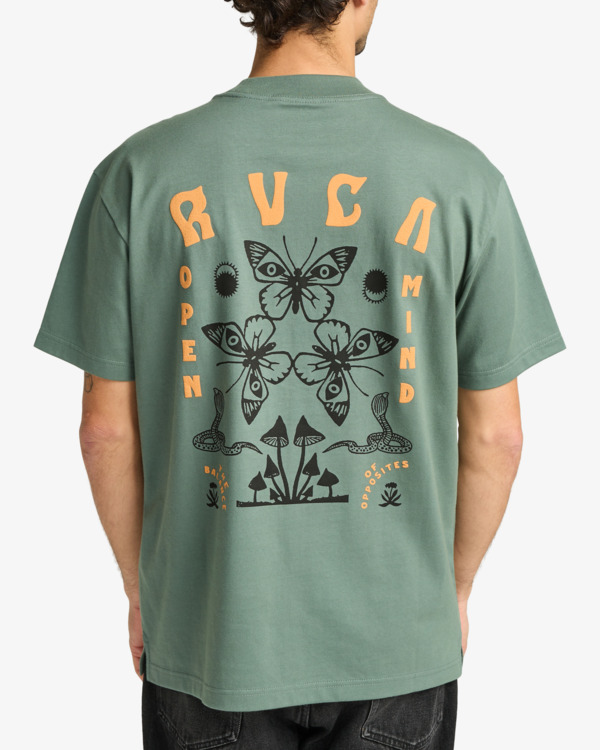 5 Butterfly Poster - T-shirt de manga curta para homem Verde EVYZT00277 RVCA