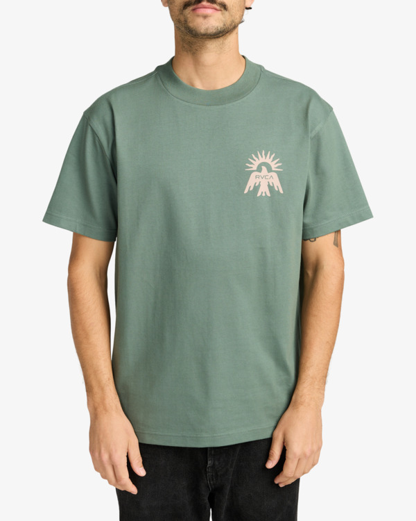 2 Las Cruces - Short Sleeve T-Shirt for Men Green EVYZT00279 RVCA