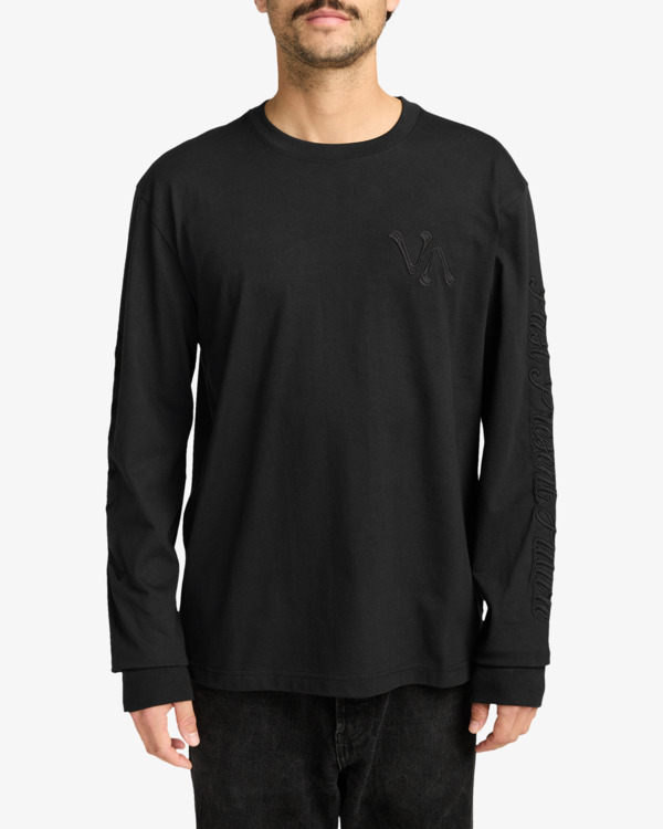 2 Va Worldwide - Long Sleeve T-Shirt for Men Black EVYZT00285 RVCA