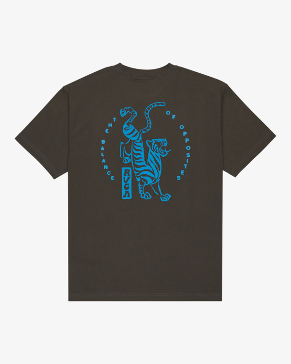 0 Balance Tiger - Short Sleeve T-Shirt for Men Black EVYZT00286 RVCA